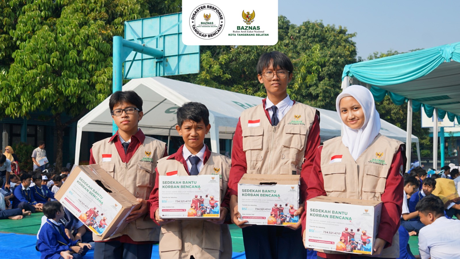SMPN 11 TANGSEL TUMBUHKAN EMPATI MELALUI SEDEKAH UNTUK KORBAN BENCANA